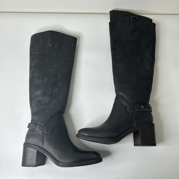 Franco Sarto Women's 11 M l-Kiana Wide Calf Knee High Boot Rustic Black - Picture 1 of 10